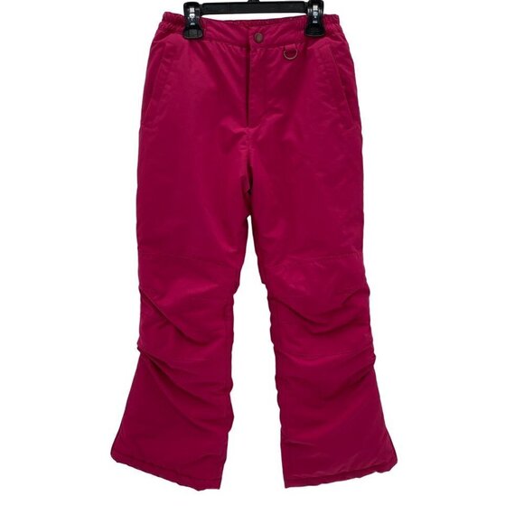 Lands’ End Kids Grow-A-Longs Pink Snow/Ski Pants Size 10 - Picture 1 of 6